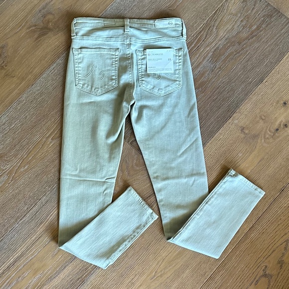 AG Farrah Ankle Seamless High Rise Skinny Ankle Jeans in SULFUR NATURAL AGAVE - Picture 13 of 13